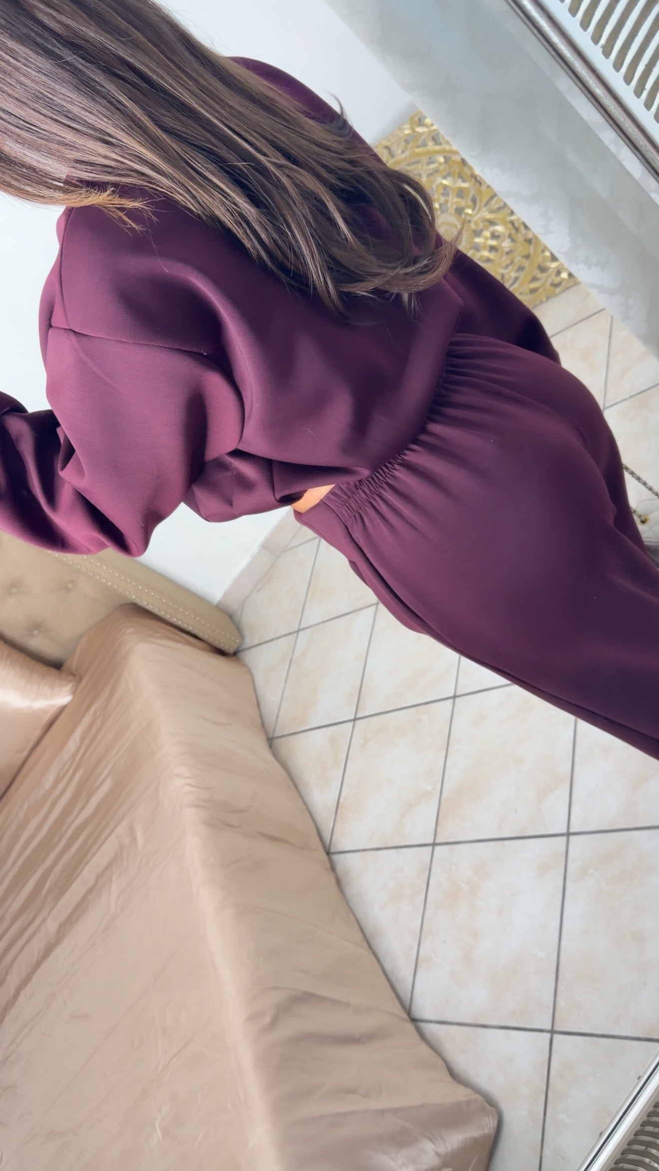 Ensemble sweat bouffant et pantalon [PRUNE]