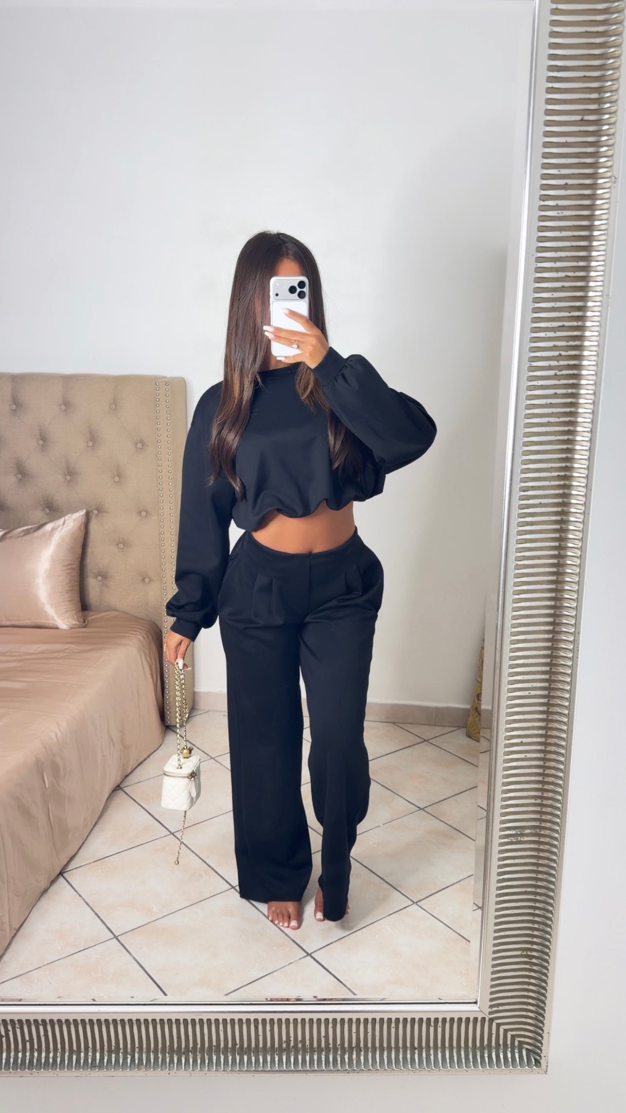 Ensemble sweat bouffant et pantalon [NOIR]