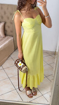 Robe à fines bretelles [JAUNE]