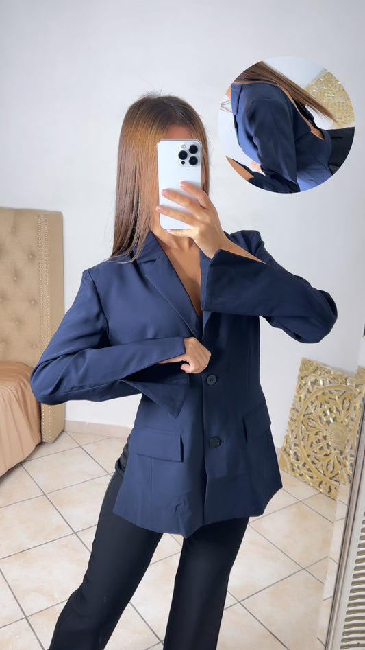 Blazer dos nu [BLEU] #387