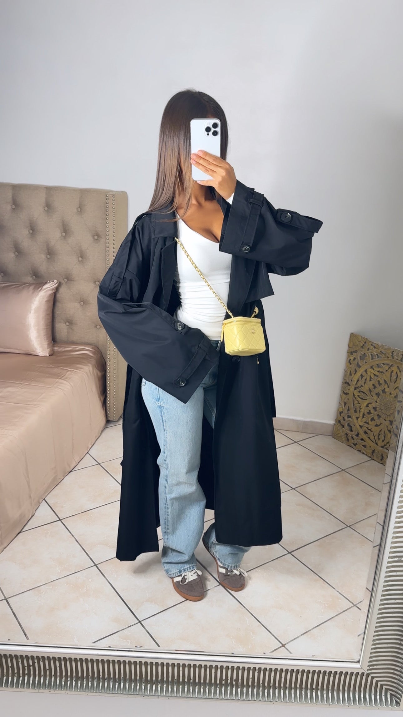 Trench long oversize [NOIR]