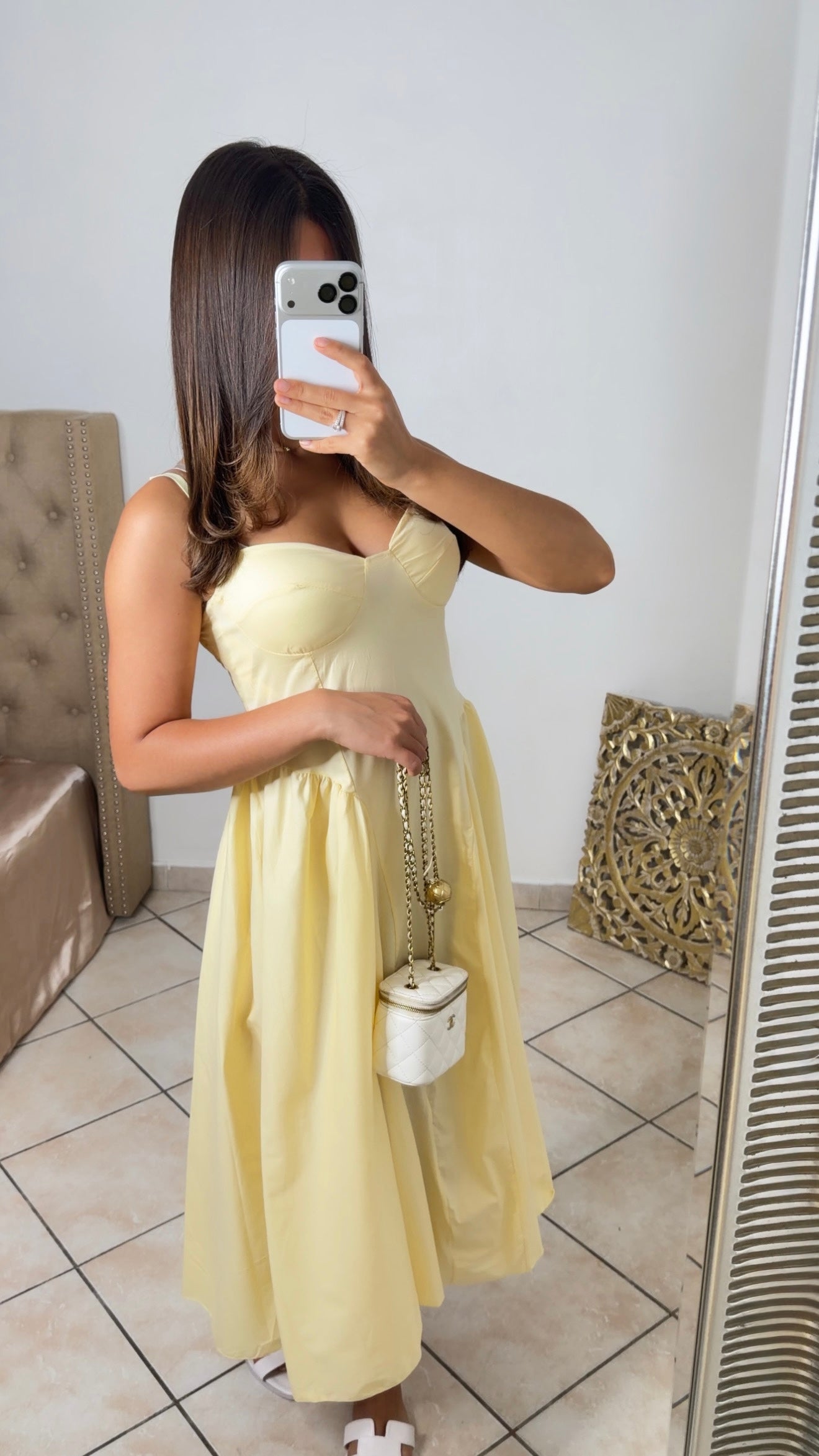 Robe pique-nique à coques [JAUNE]