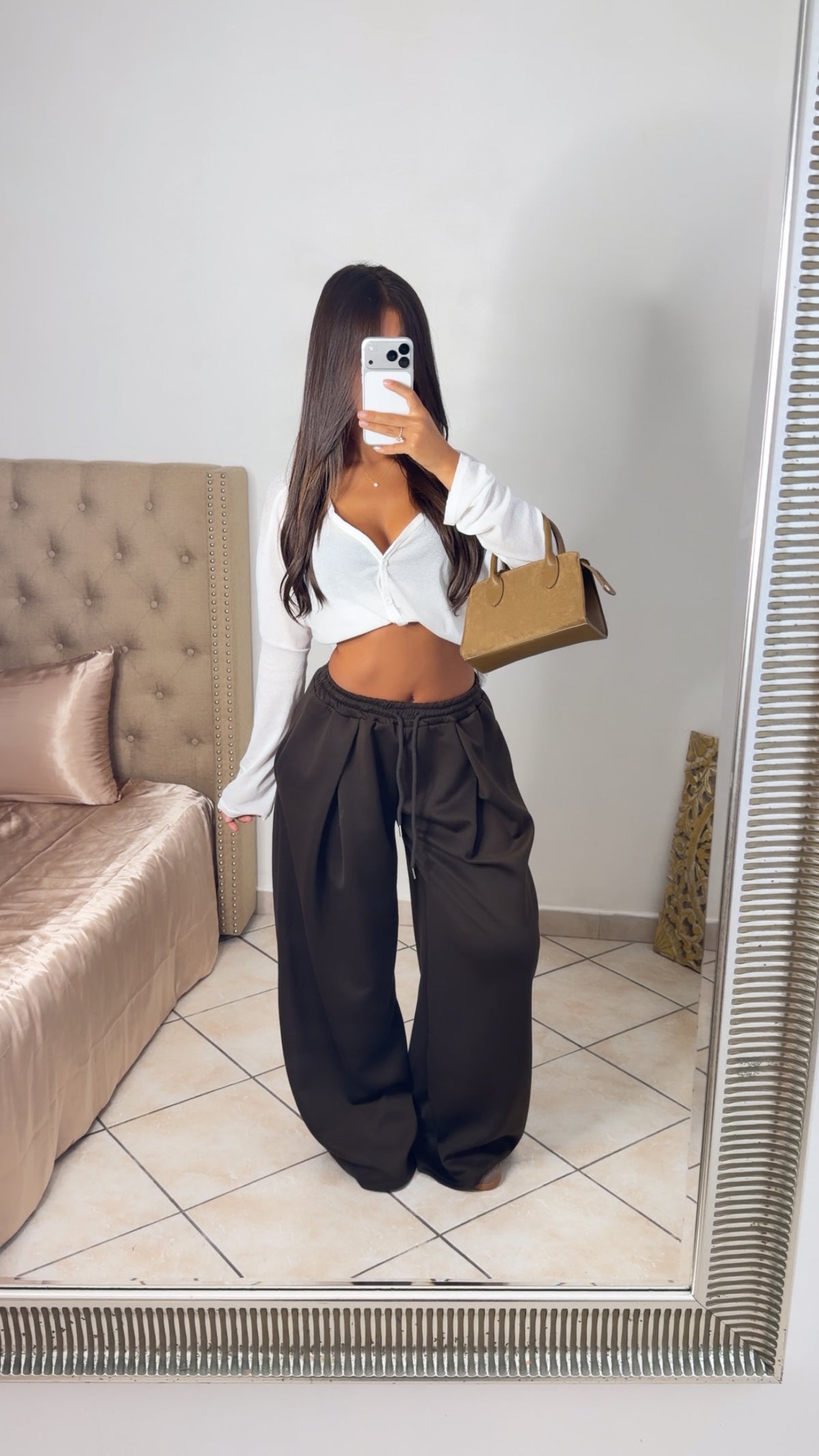 Pantalon de jogging doublé [MARRON]