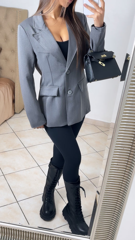 Blazer cintrée [GRIS]