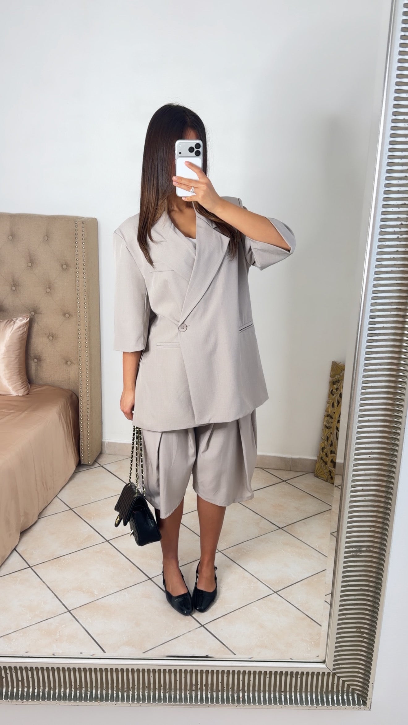 Bermuda effet doublé [TAUPE]