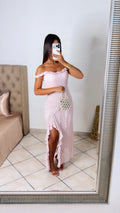 Robe à fentes en dentelle [ROSE]