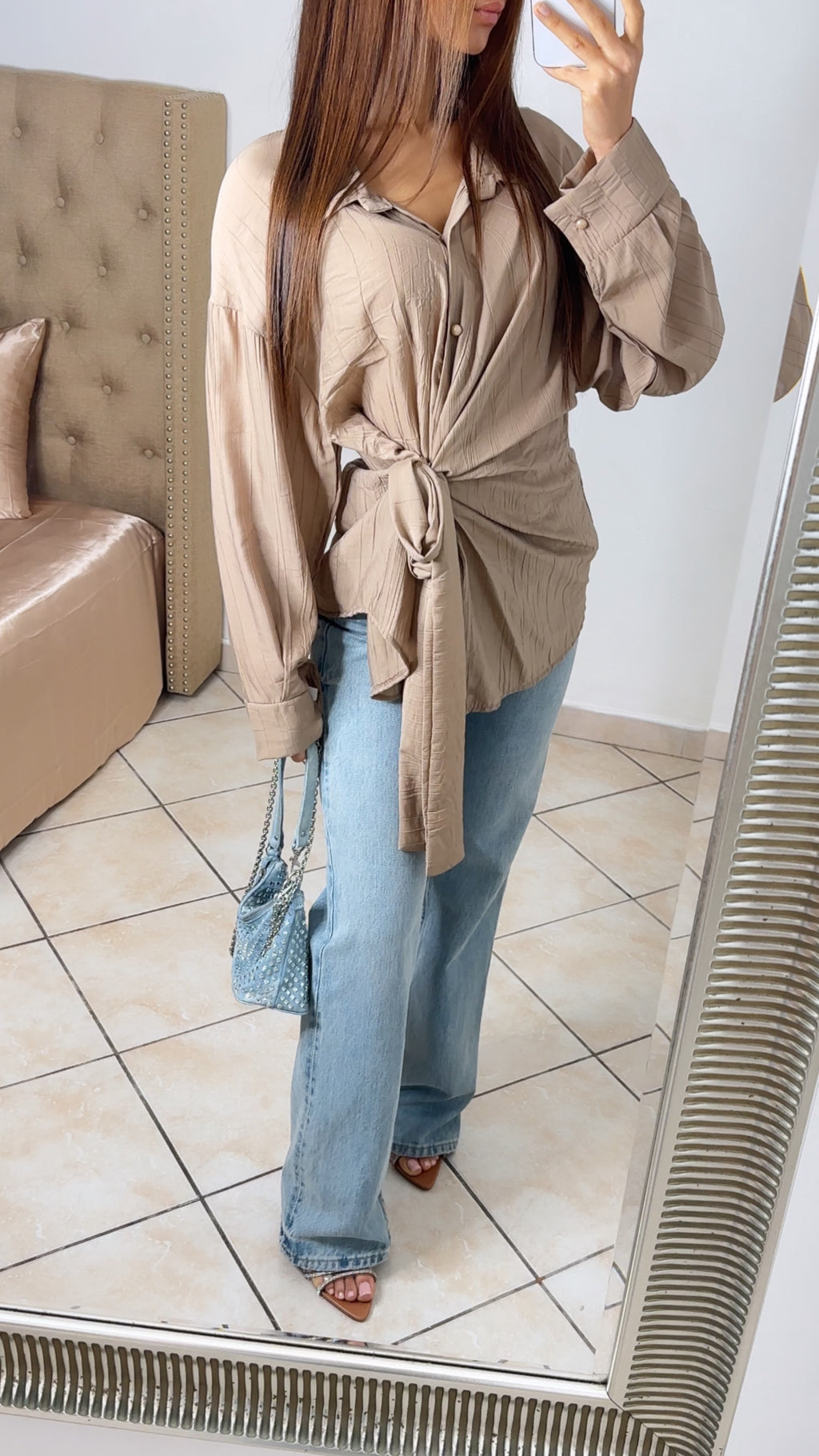 Chemise à nouer [TAUPE]