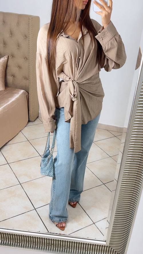 Chemise à nouer [TAUPE]