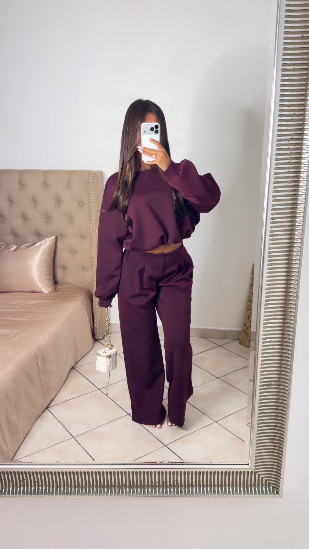 Ensemble sweat bouffant et pantalon [PRUNE]