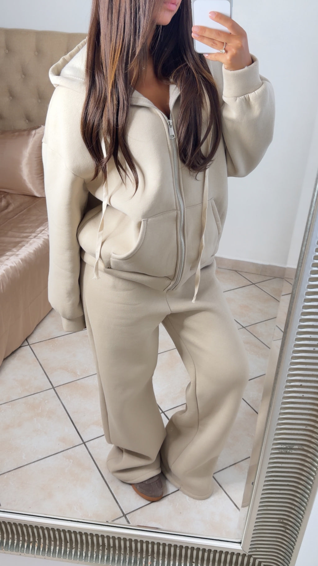 Ensemble jogging à cordons [BEIGE]