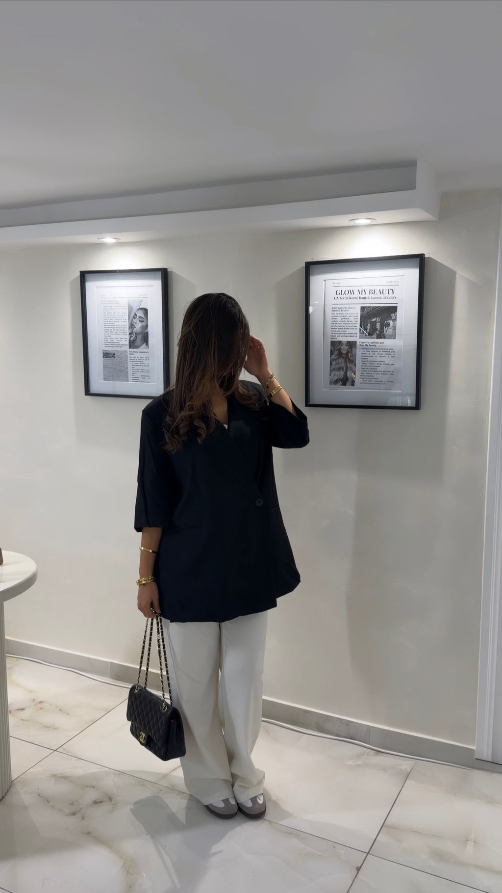 Blazer manches courtes [NOIR]