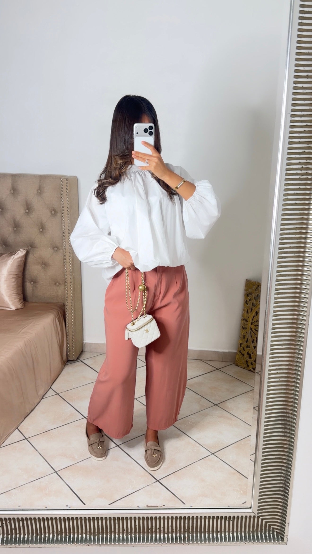 Pantalon tailleur fluide [CORAIL]
