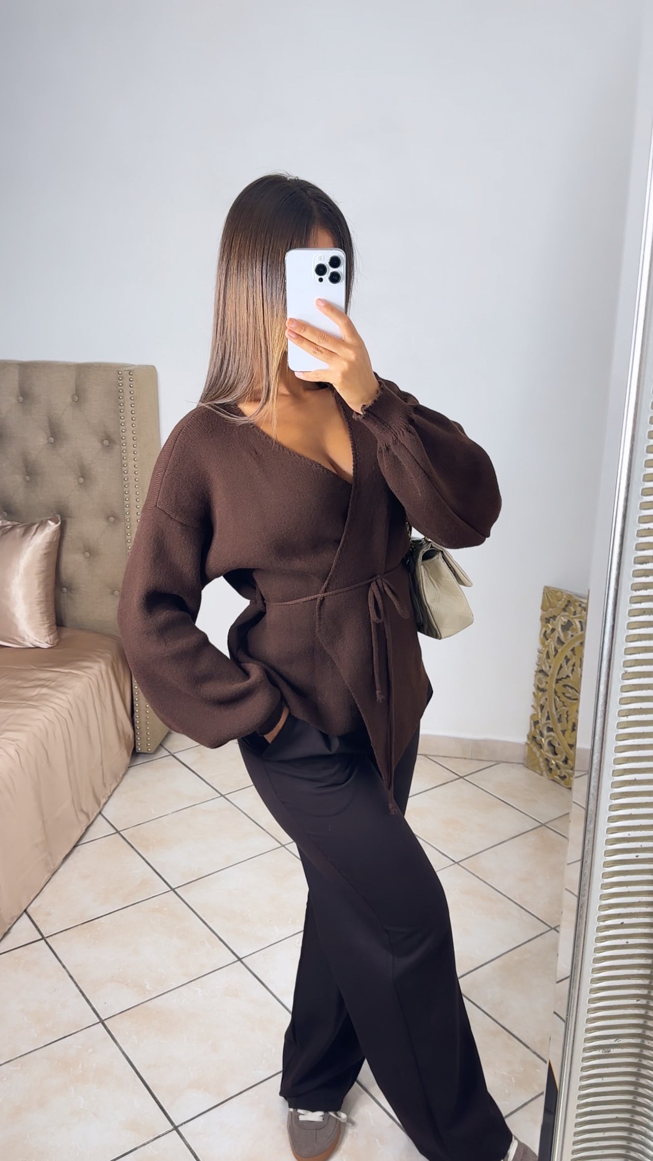 Gilet à nouer [MARRON]