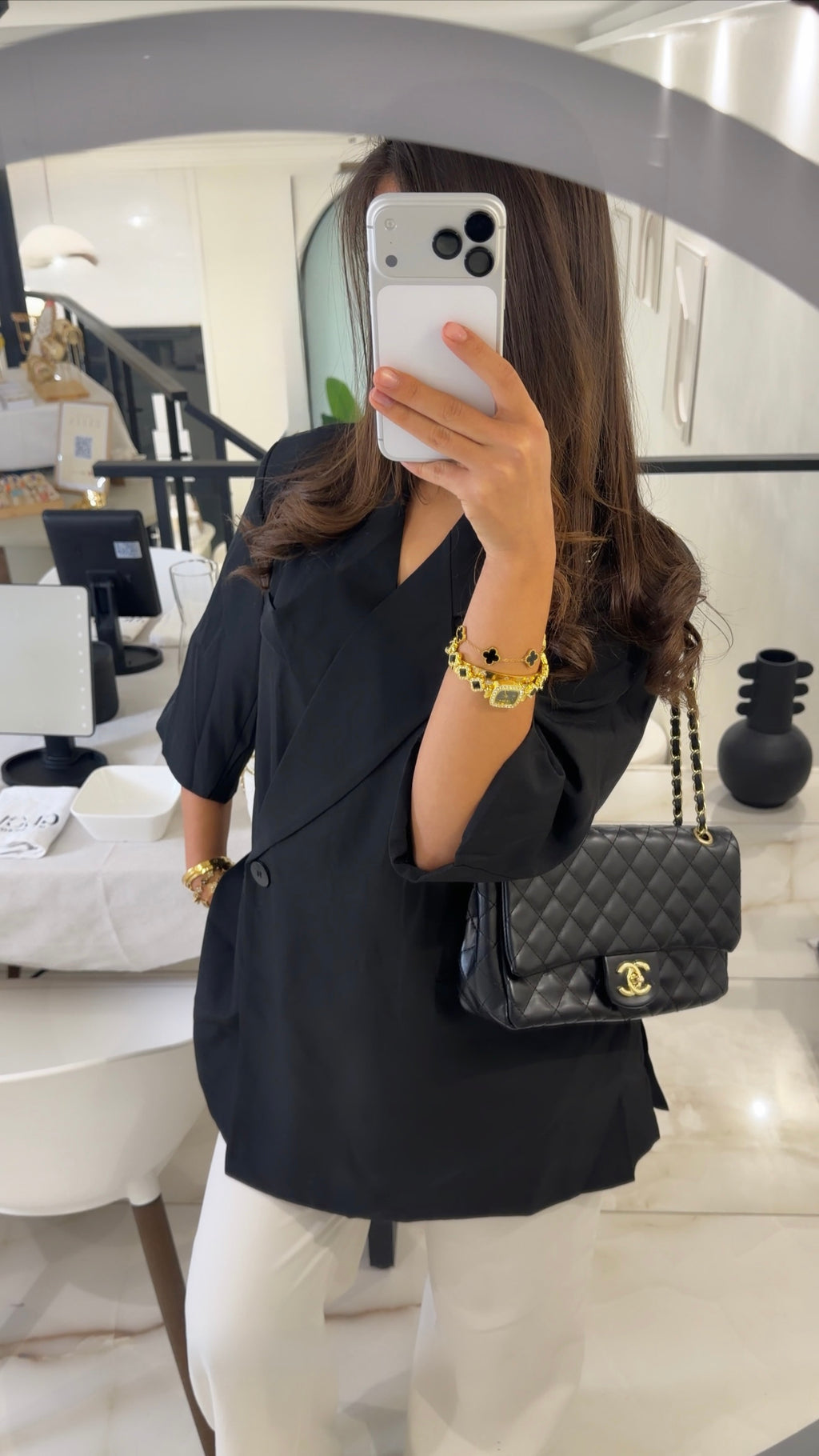 Blazer manches courtes [NOIR]