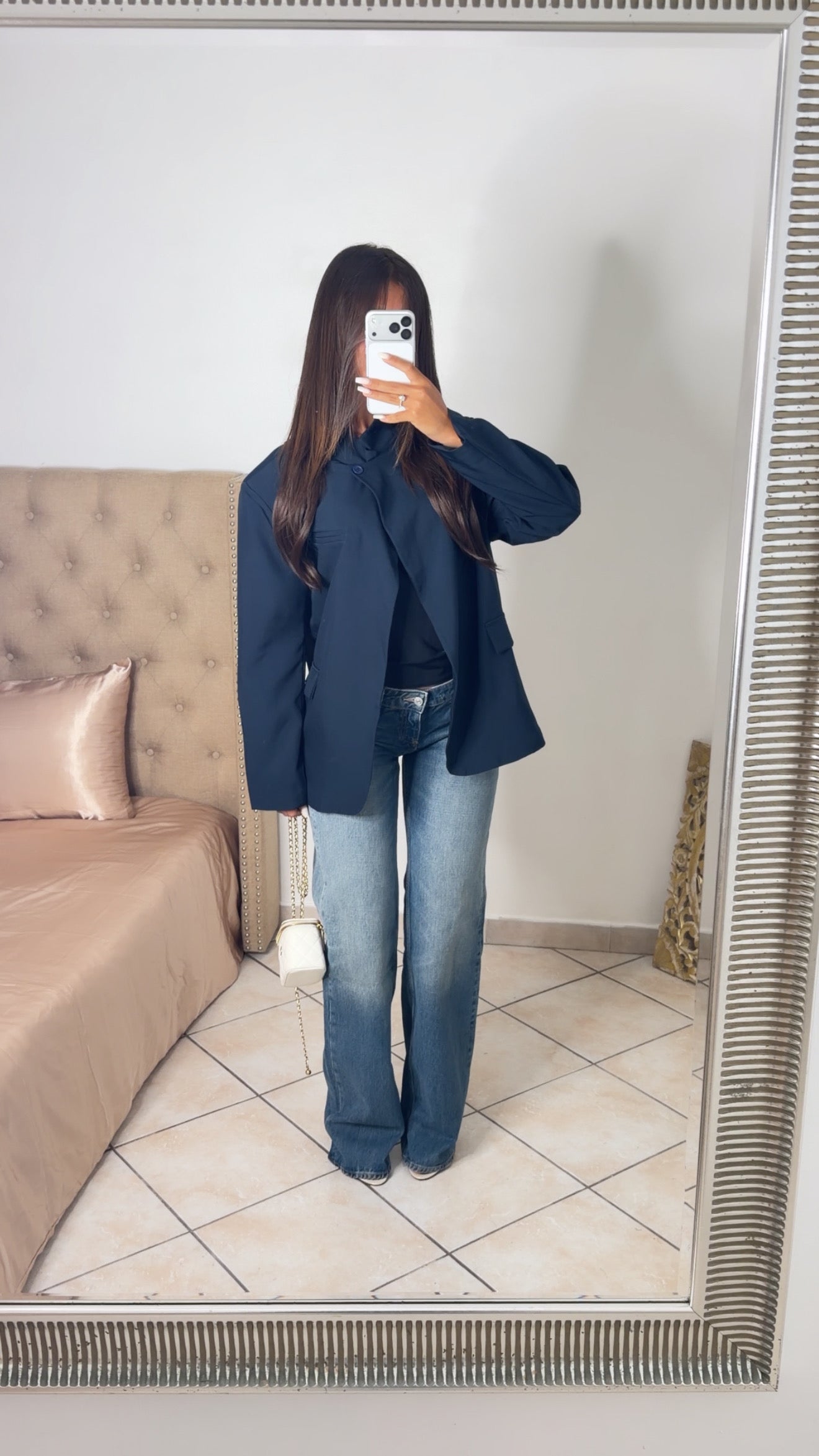 Blazer oversize croisé [MARINE]