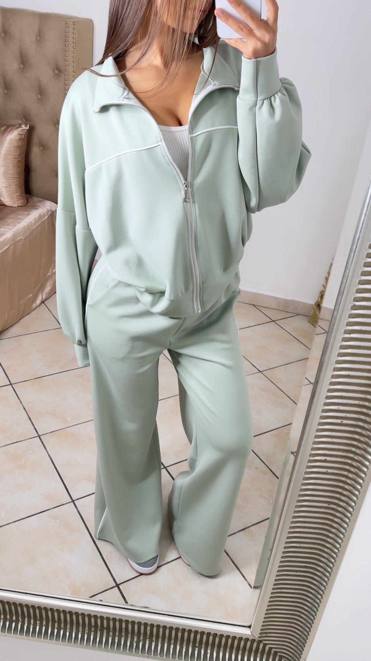 Ensemble jogging à trait [MENTHE]
