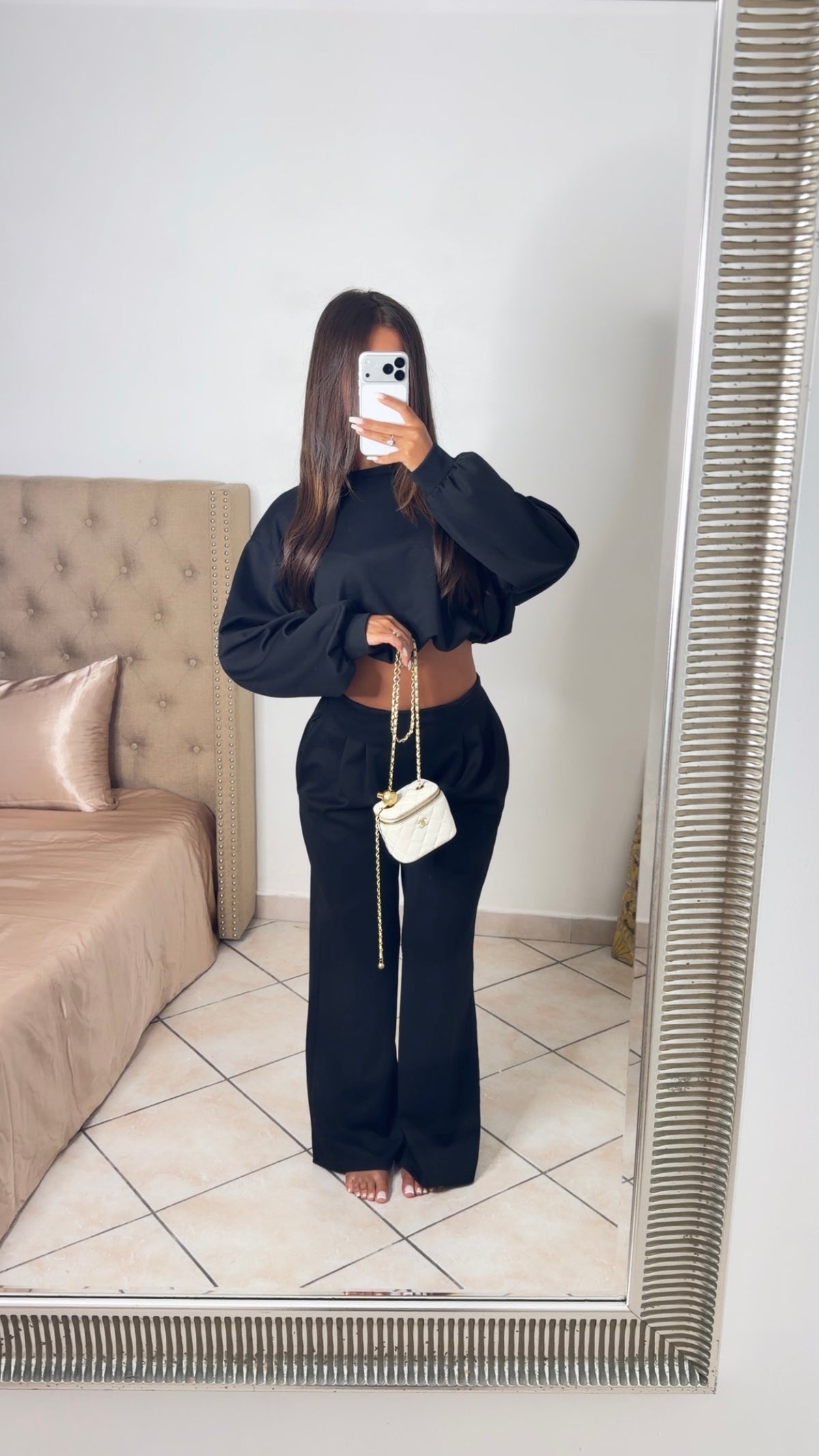 Ensemble sweat bouffant et pantalon [NOIR]