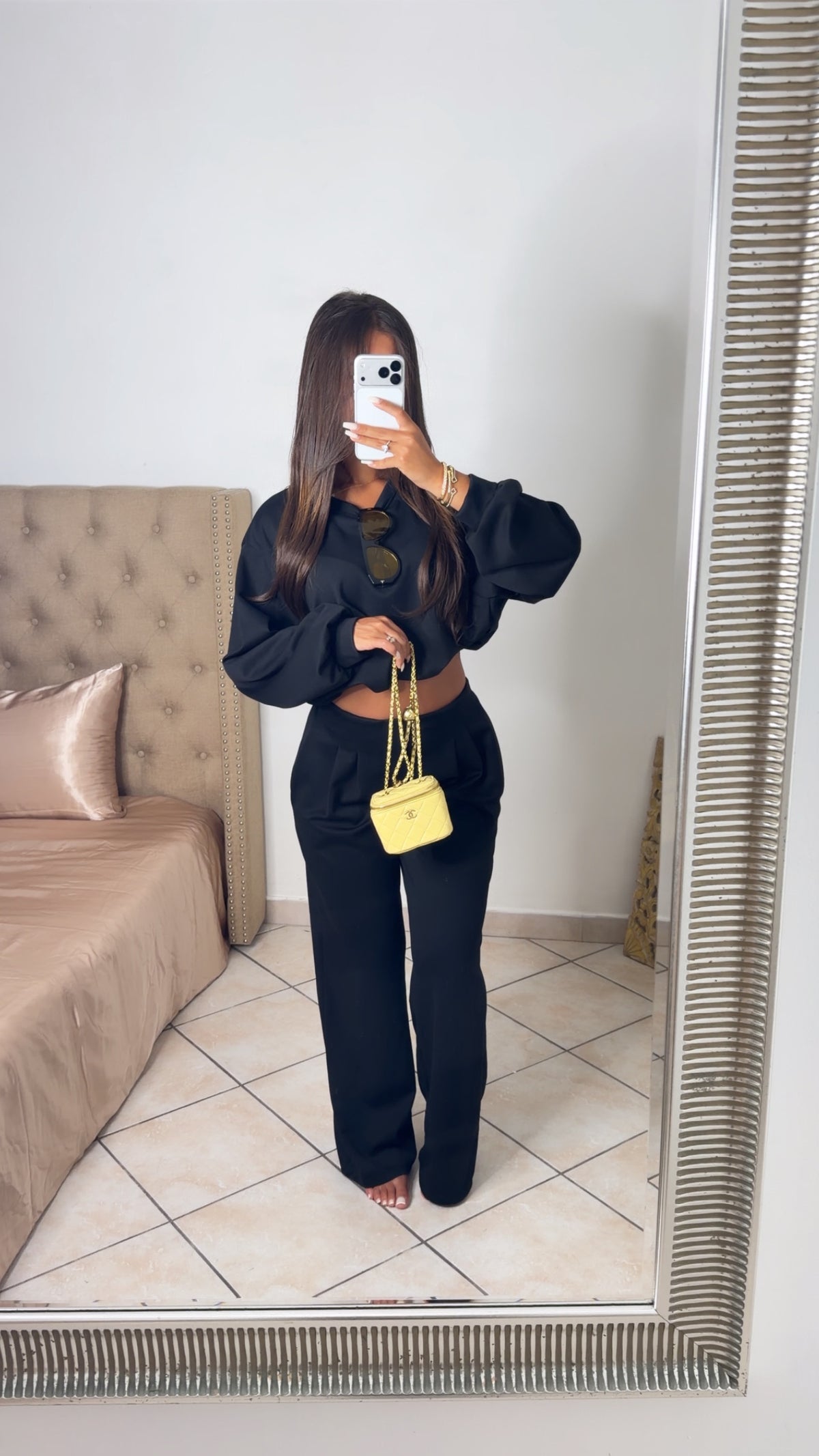 Ensemble sweat bouffant et pantalon [NOIR]