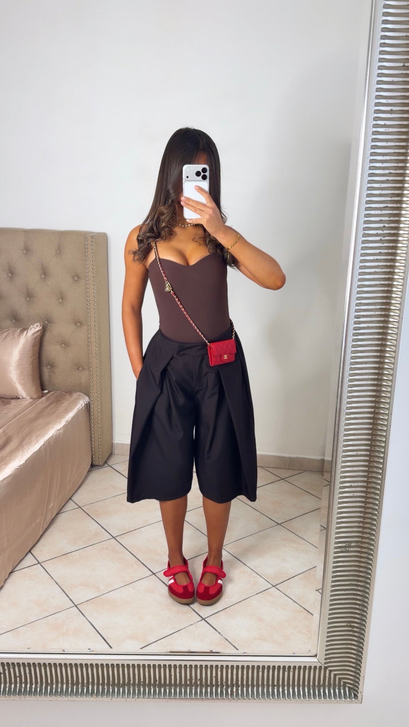 Bermuda effet doublé [MARRON]