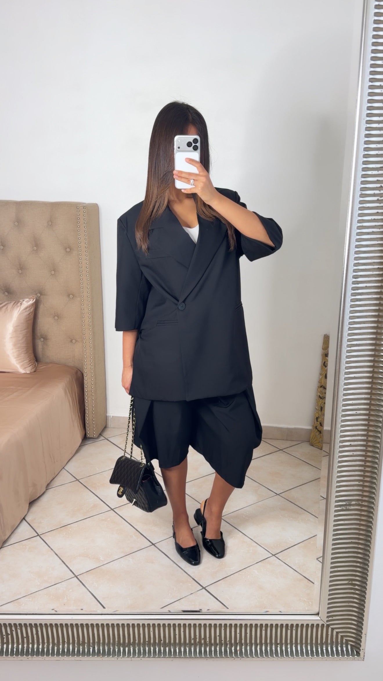Blazer manches courtes [NOIR]